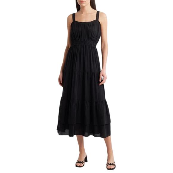 Paige 'Persimmon' Black Rayon Sleeveless Maxi Dress Size M - Picture 1 of 5